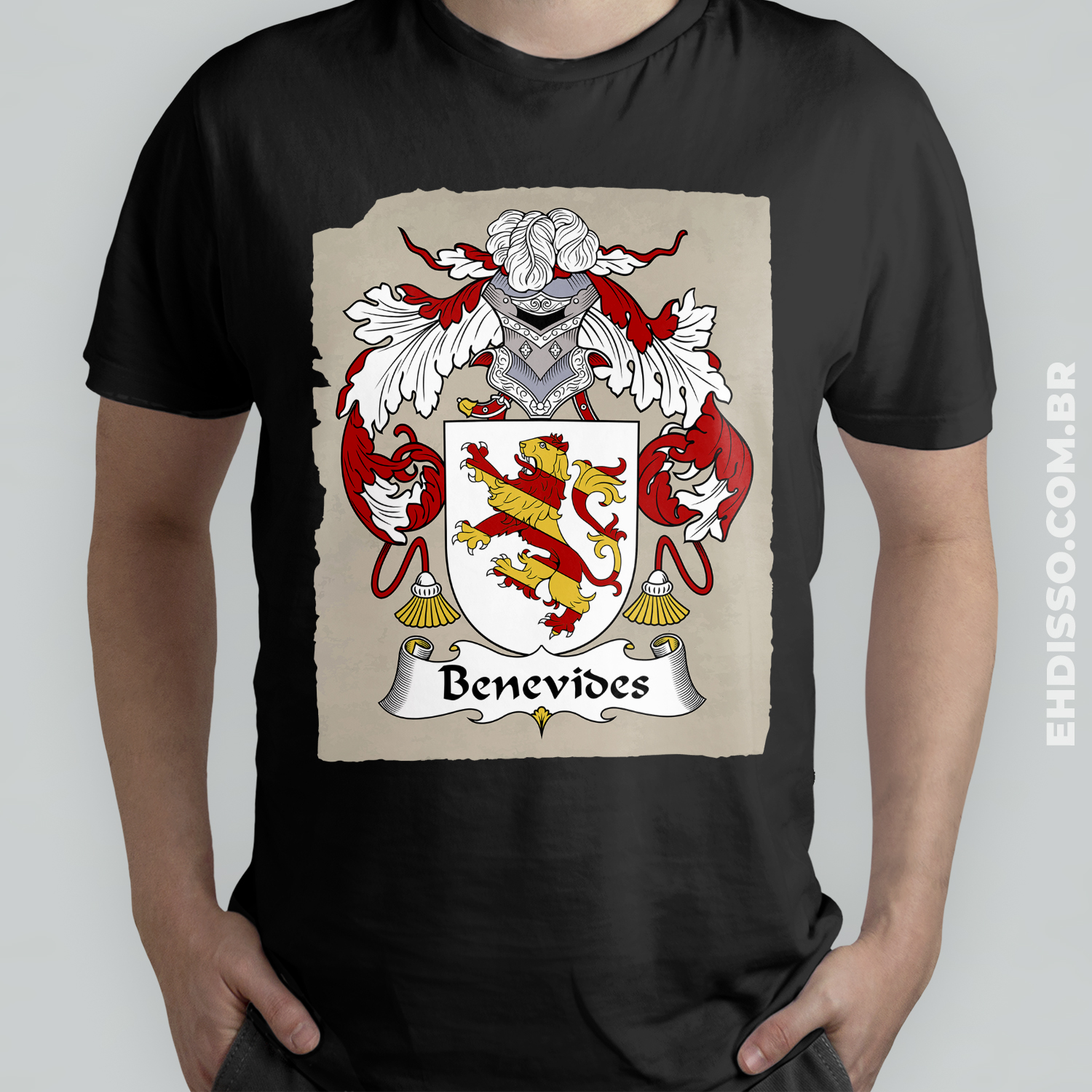 Brasão Família Benevides Origem Historia | Camiseta Sobrenome