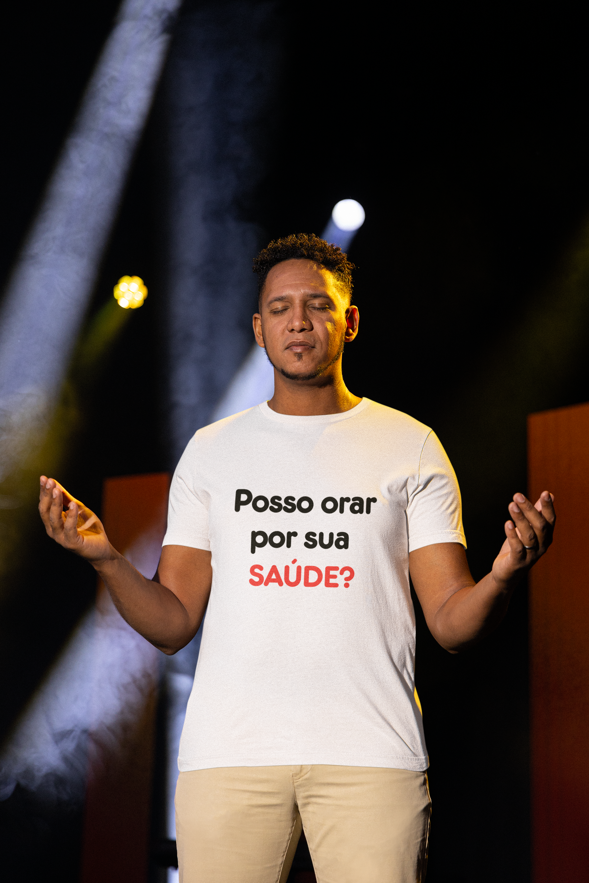 CAMISETA POSSO ORAR POR SUA SAÚDE