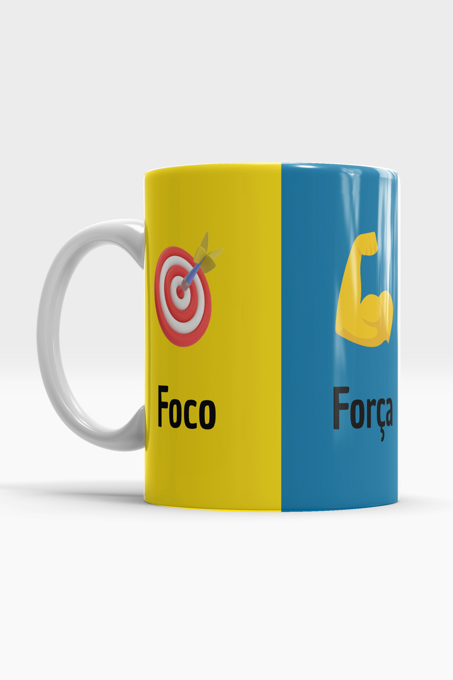 CANECA FOCO, FORÇA E FÉ