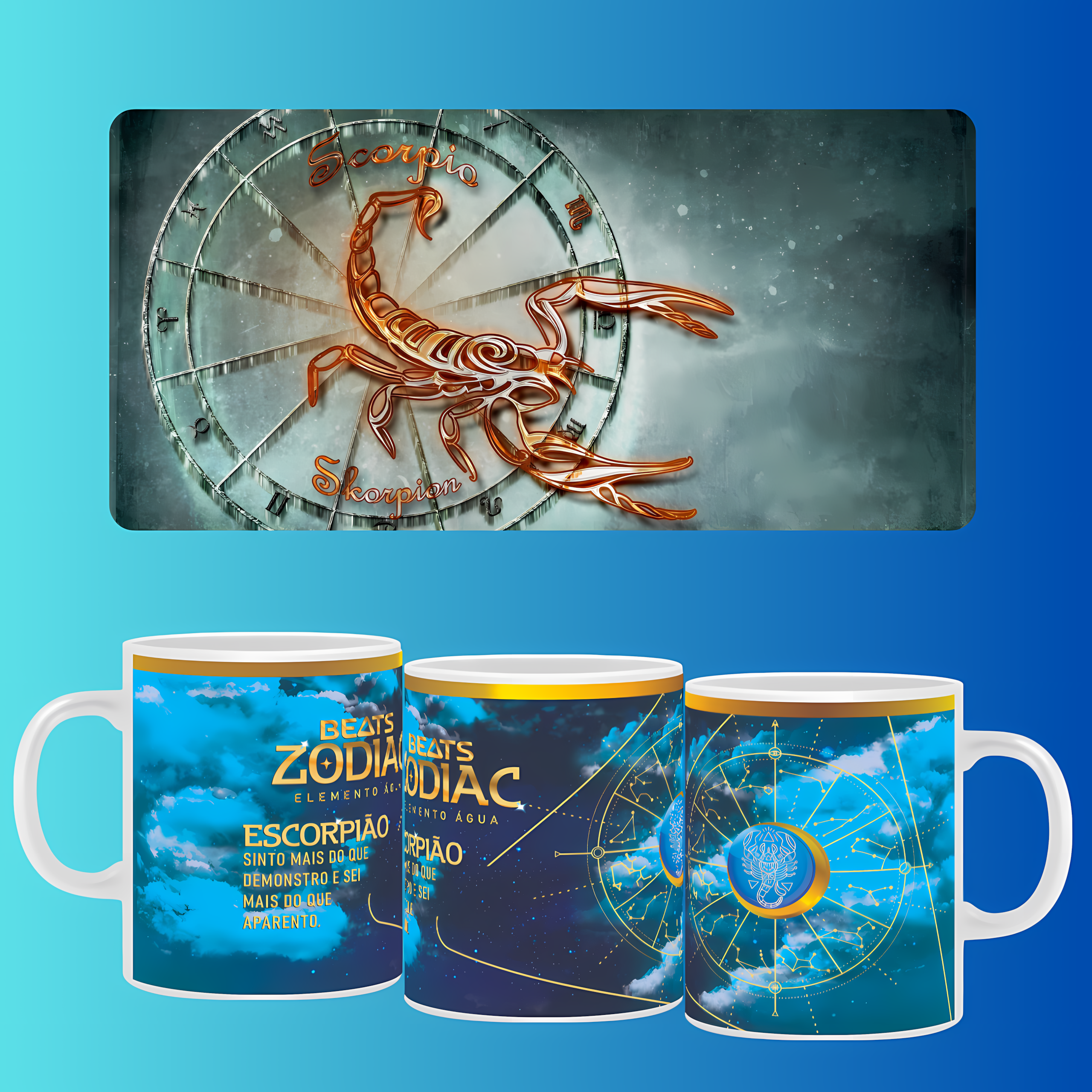 Nome do produto: Canecas do Zodíaco - Escorpião