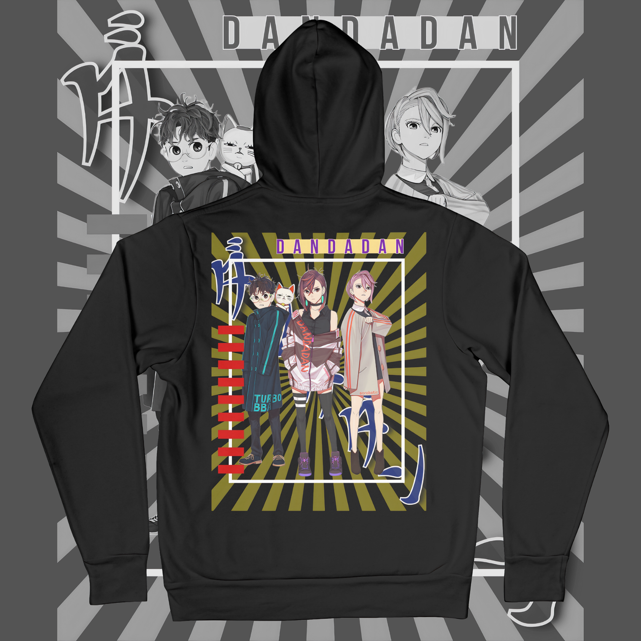 Nome do produto: Moletom Canguru Dandadan Ken-Momo-Aira