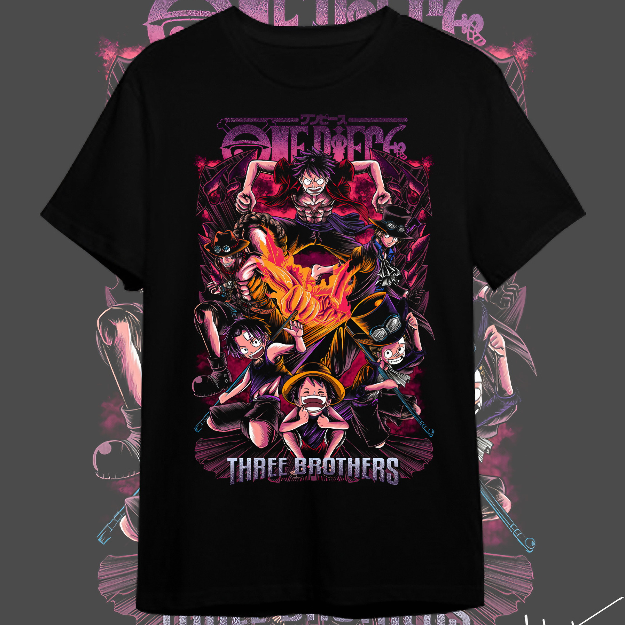 Nome do produto: T-shirt Premium One Piece Three Brothers