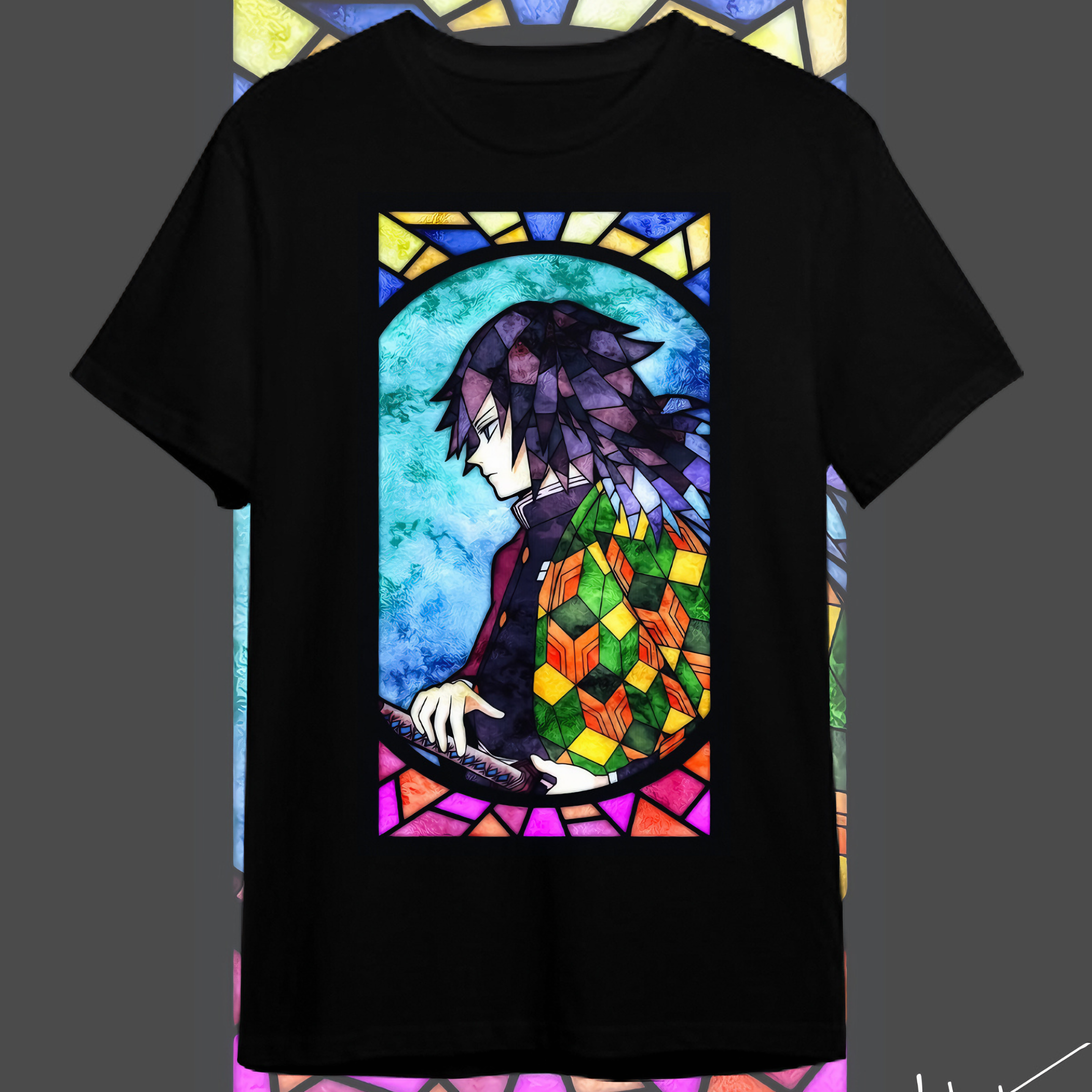 Nome do produto: T-shirt Premium Demon Slayer Giyuu Tomioka