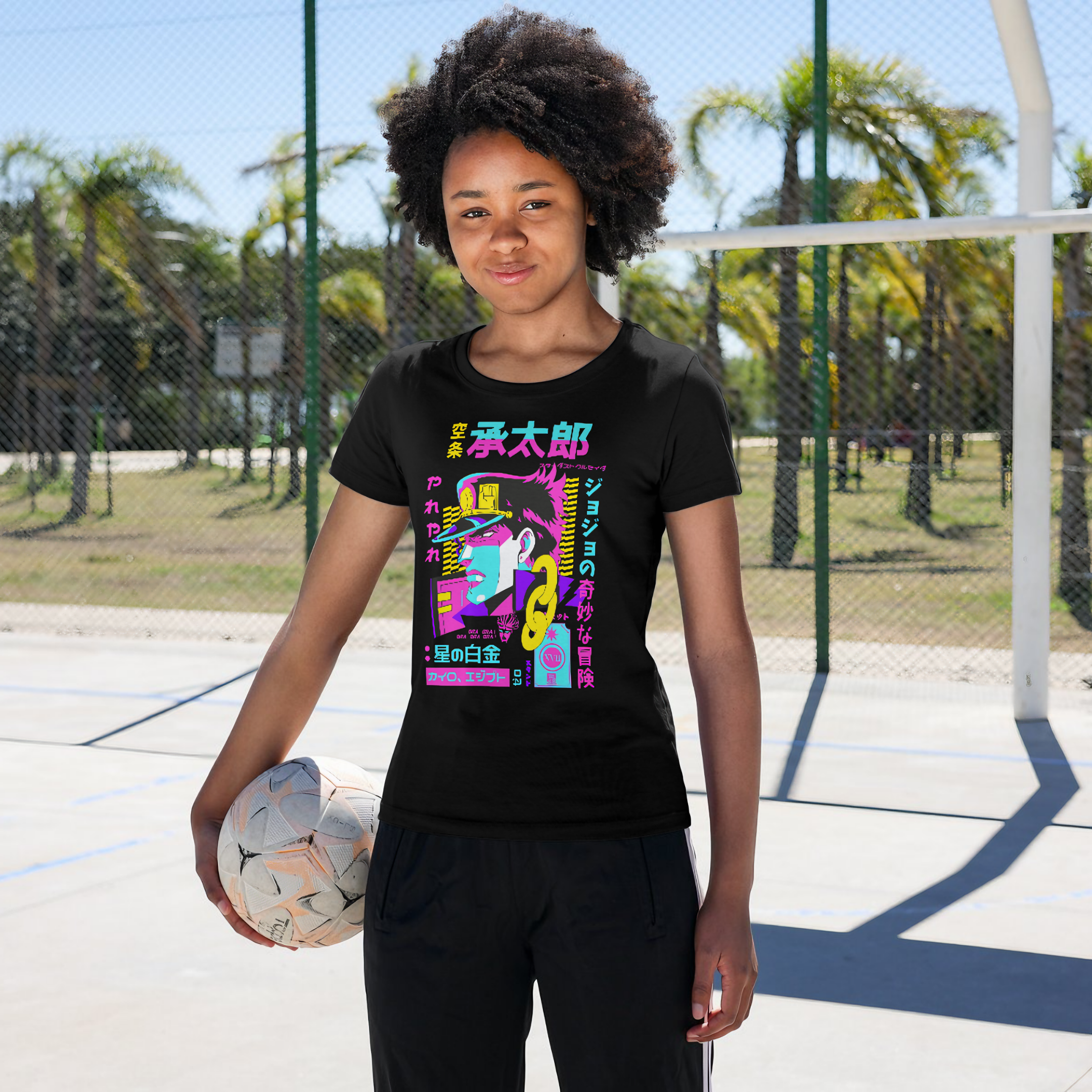 Nome do produto: T-shirt Feminino JoJo\'s Jotaro Kujo