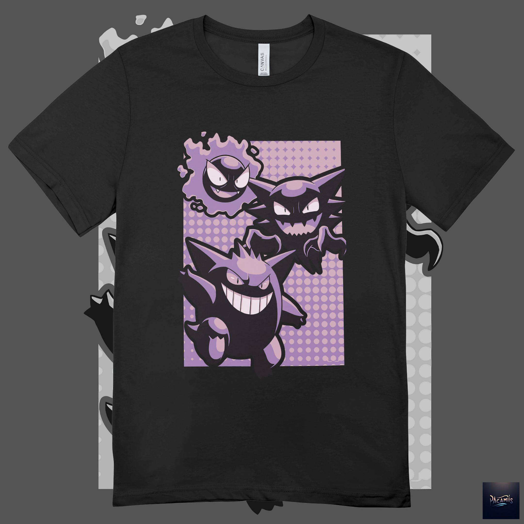Nome do produto: T-shirt Premium Unissex Pokémon Gengar Evolution