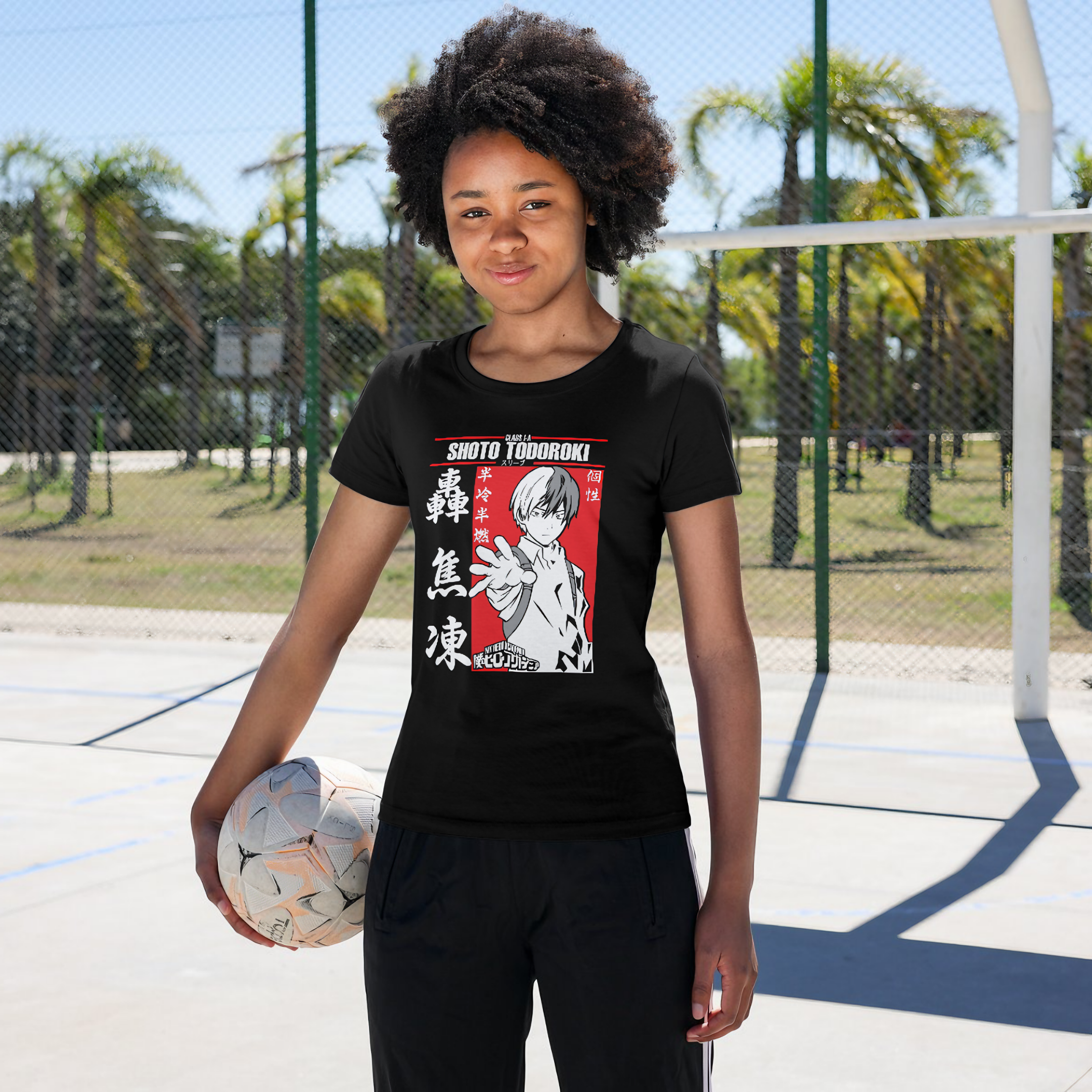 Nome do produto: T-shirt Feminino My Hero Shoto Todoroki