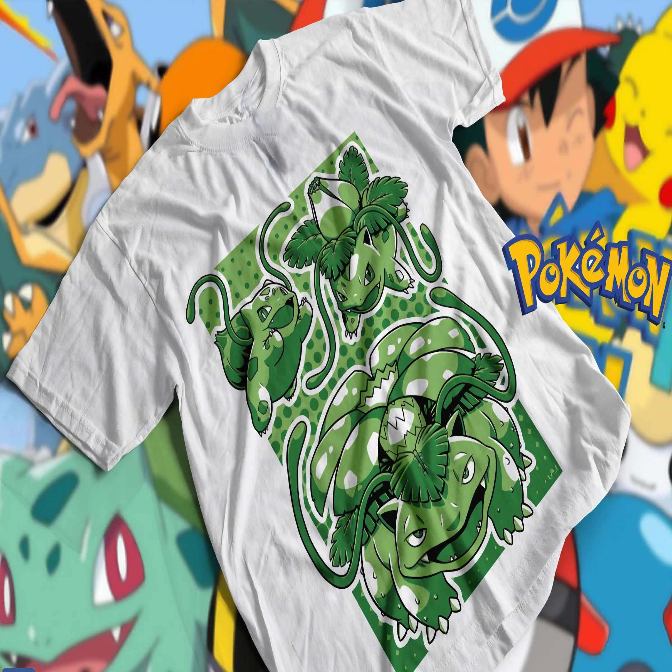 Nome do produto: T-shirt Premium Unissex Pokémon Bulbasaur