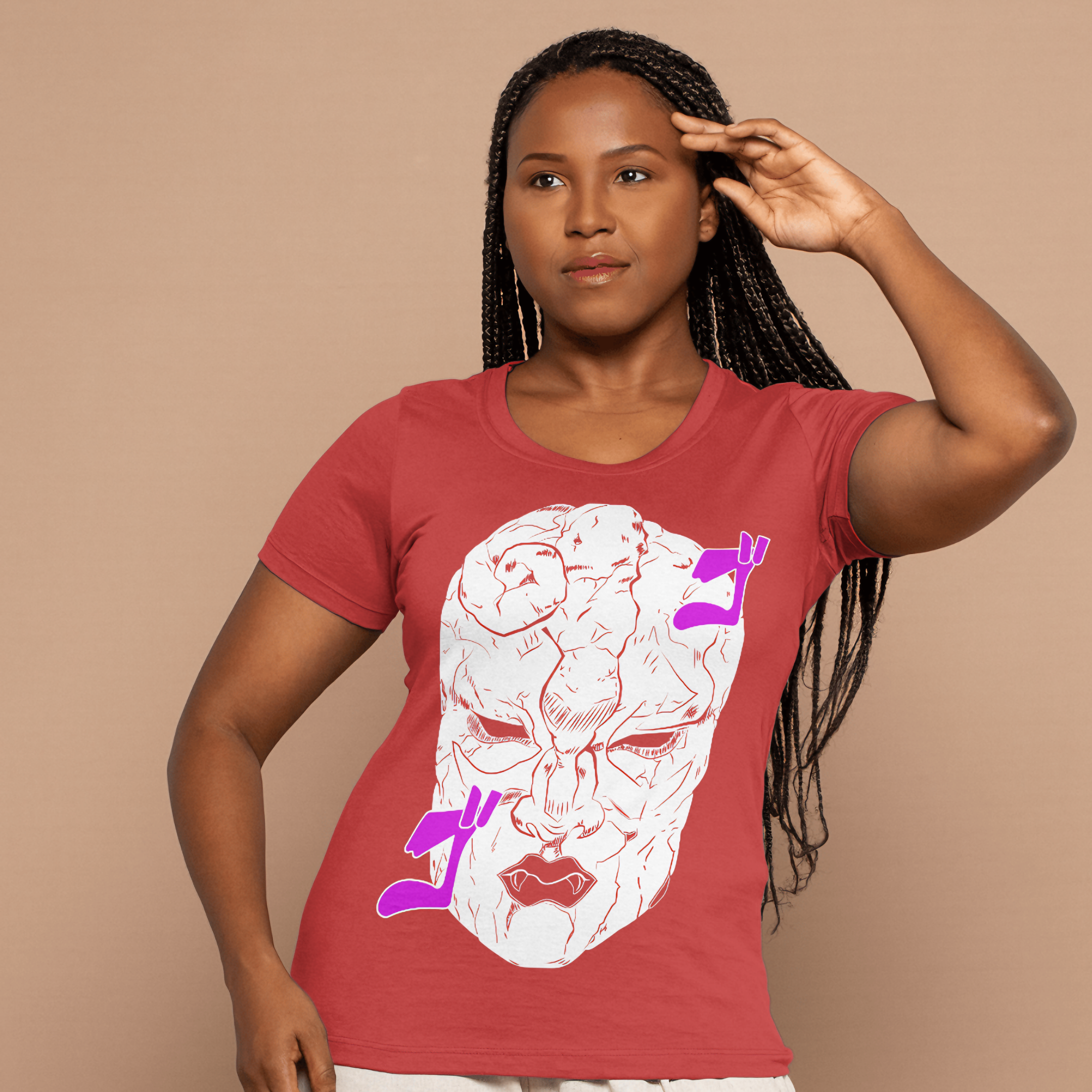 Nome do produto: T-shirt Feminino JoJo\'s Bizarre Adventure Stone Mask