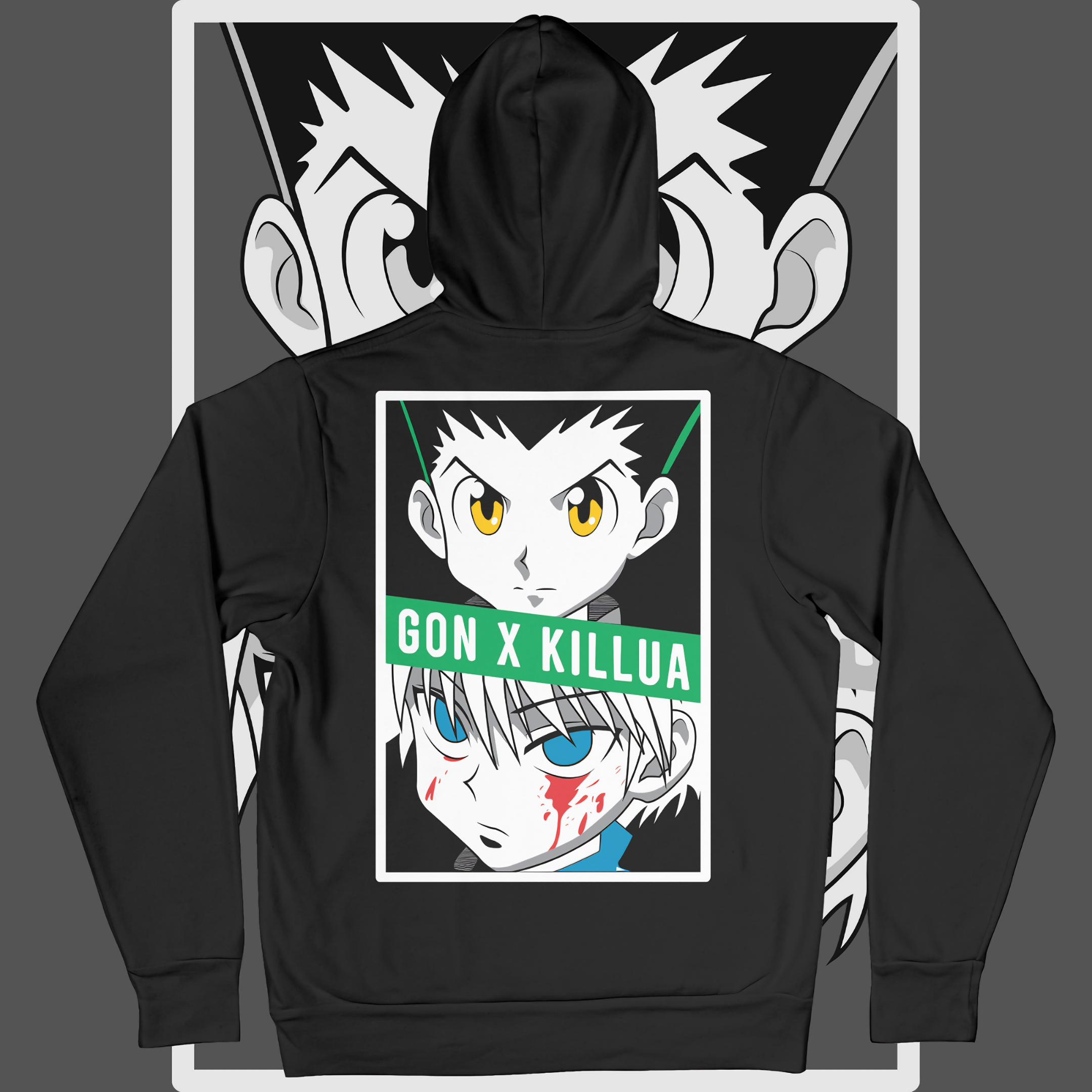 Nome do produto: Moletom Zíper HXH Gon x Killua