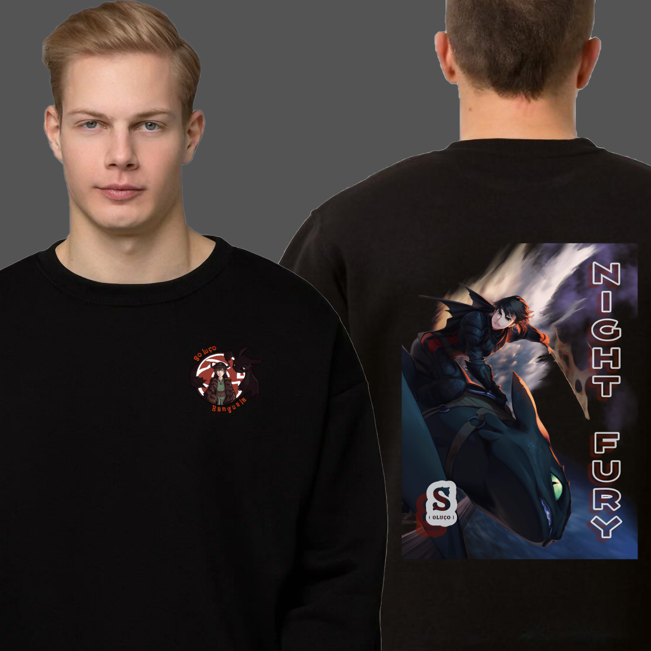 Nome do produto: Moletom Fechado Night Fury & Soluço