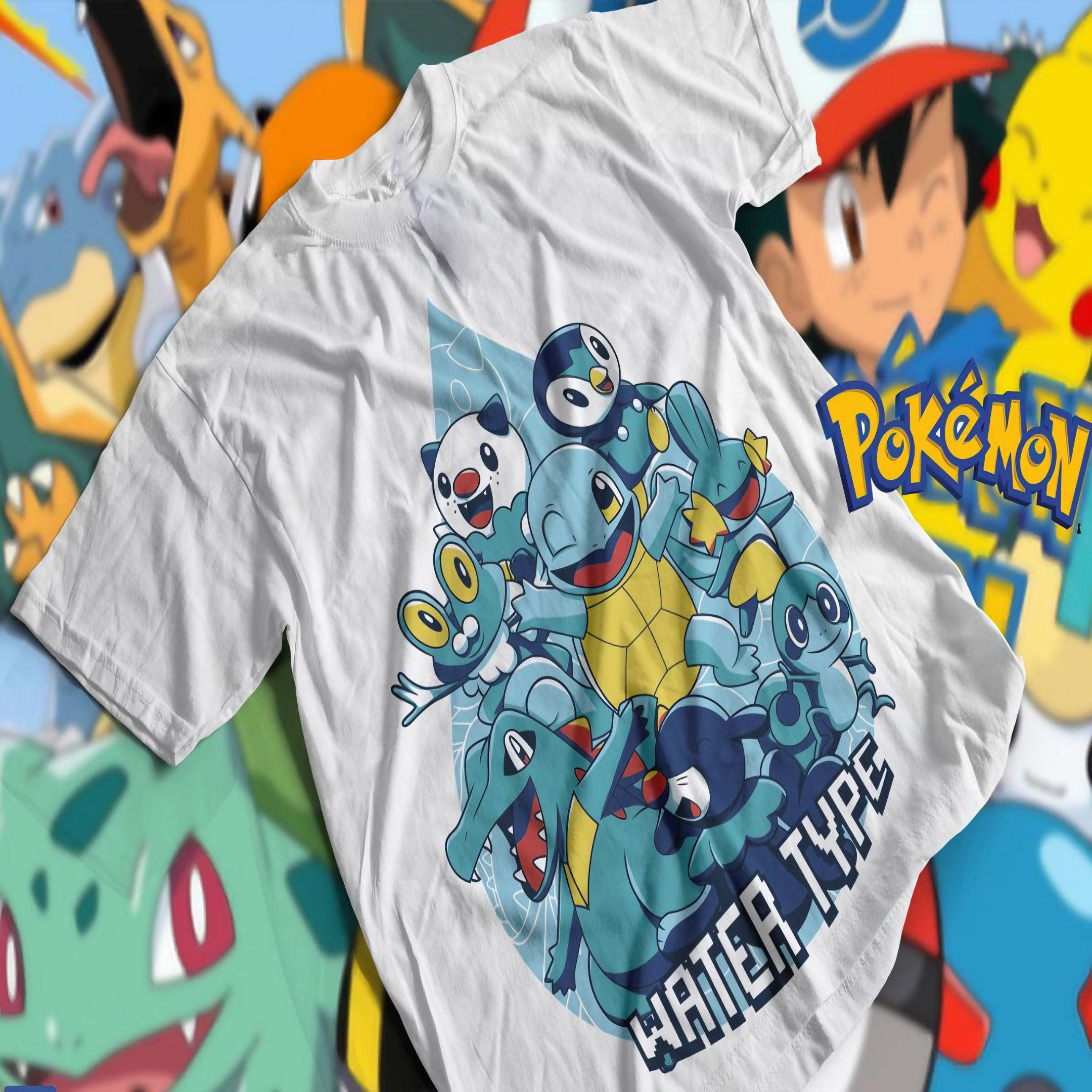 Nome do produto: T-shirt Premium Unissex Pokémon Water Type