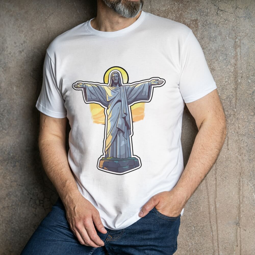 Nome do produto: Camisa Cristo Redentor - Jesus Cristo - Camiseta - Unisex - Premium