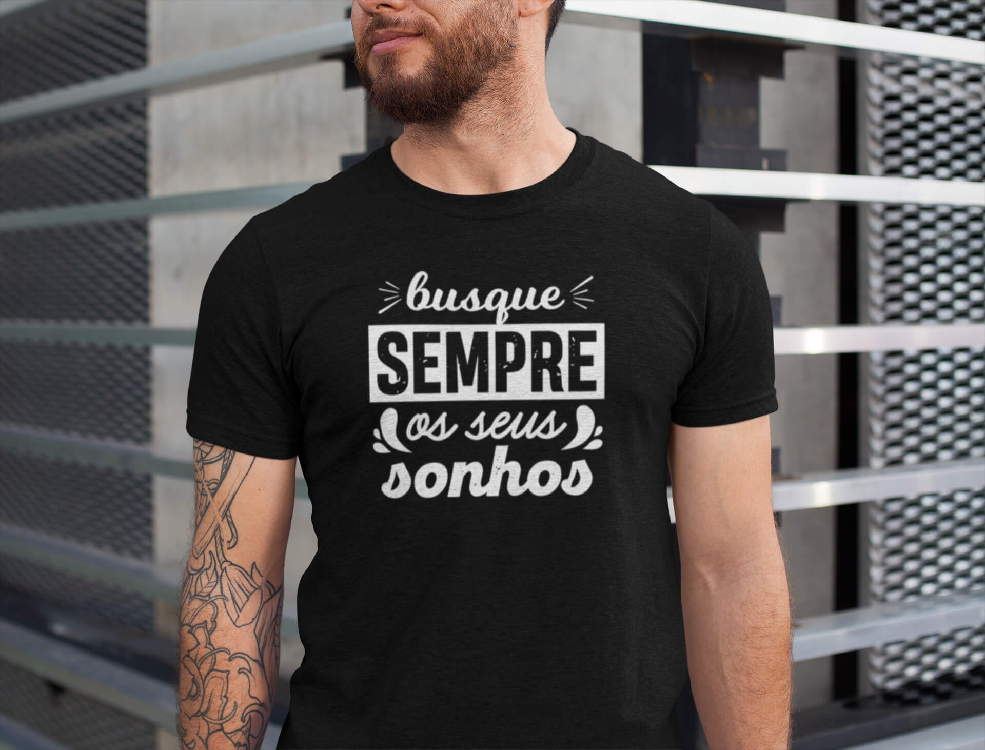 Nome do produto: Camisa - Busque Sempre os Seus Sonhos - Premium - Camiseta Unissex - (Cor Preta)