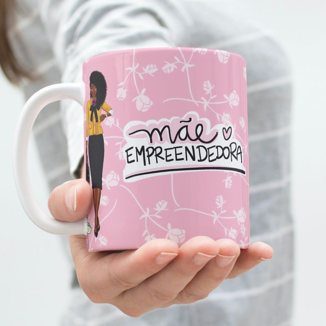Nome do produto: Mãe Empreendedora - Caneca de Porcelana