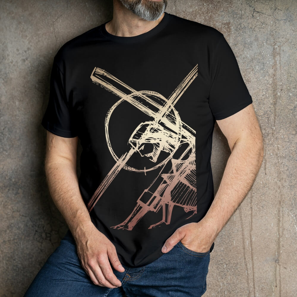 Nome do produto: Camisa - A Redenção - Jesus Cristo - Camiseta - Unissex - Premium (Cor Preta)