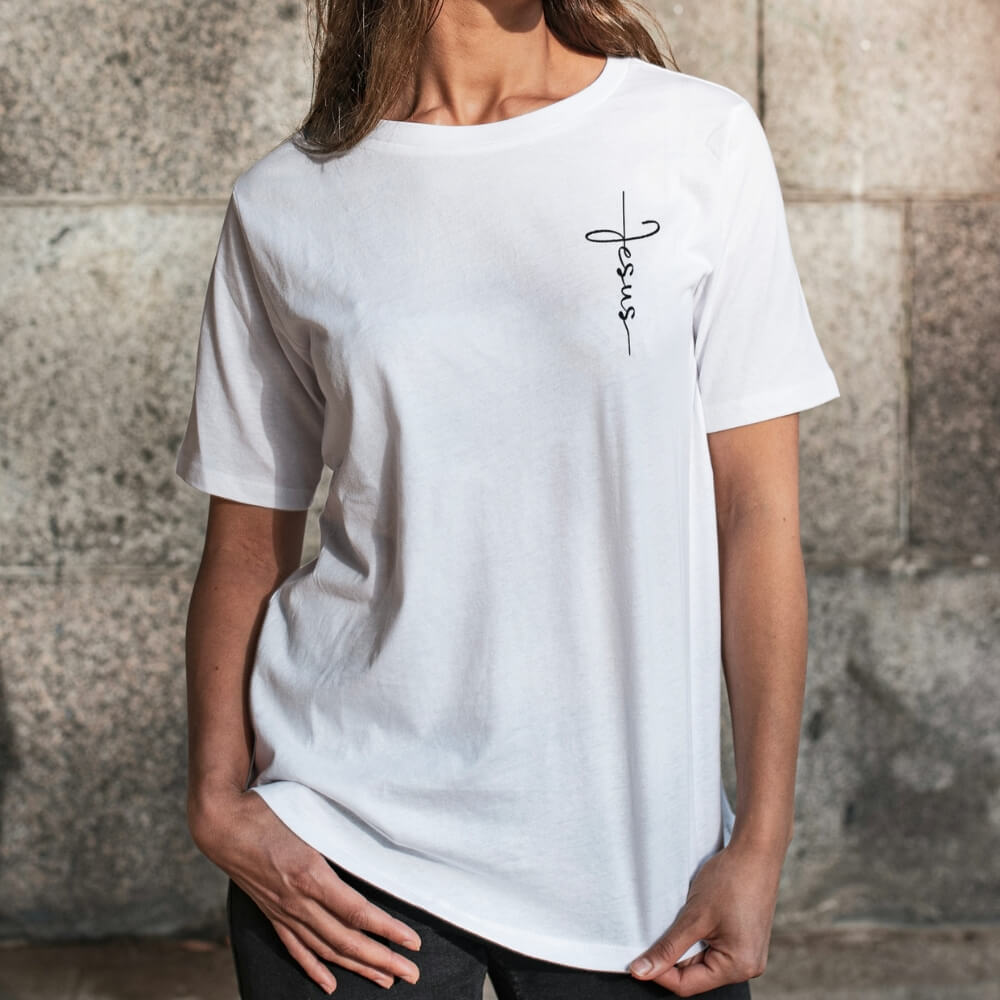 Nome do produto: Camisa Jesus - Camiseta - Unisex - Premium (Branca)
