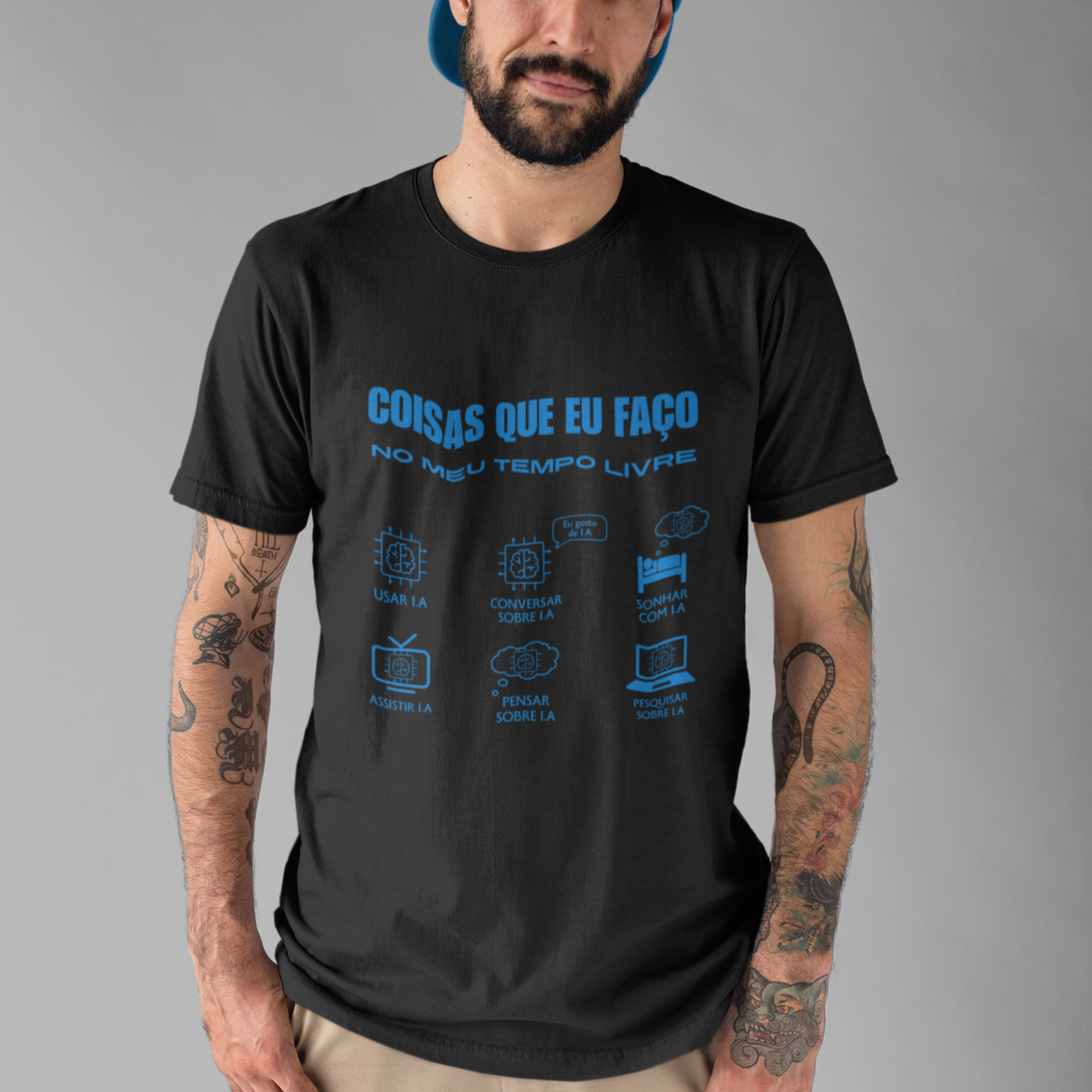 Nome do produto: Camiseta Unissex -  Vivendo IA