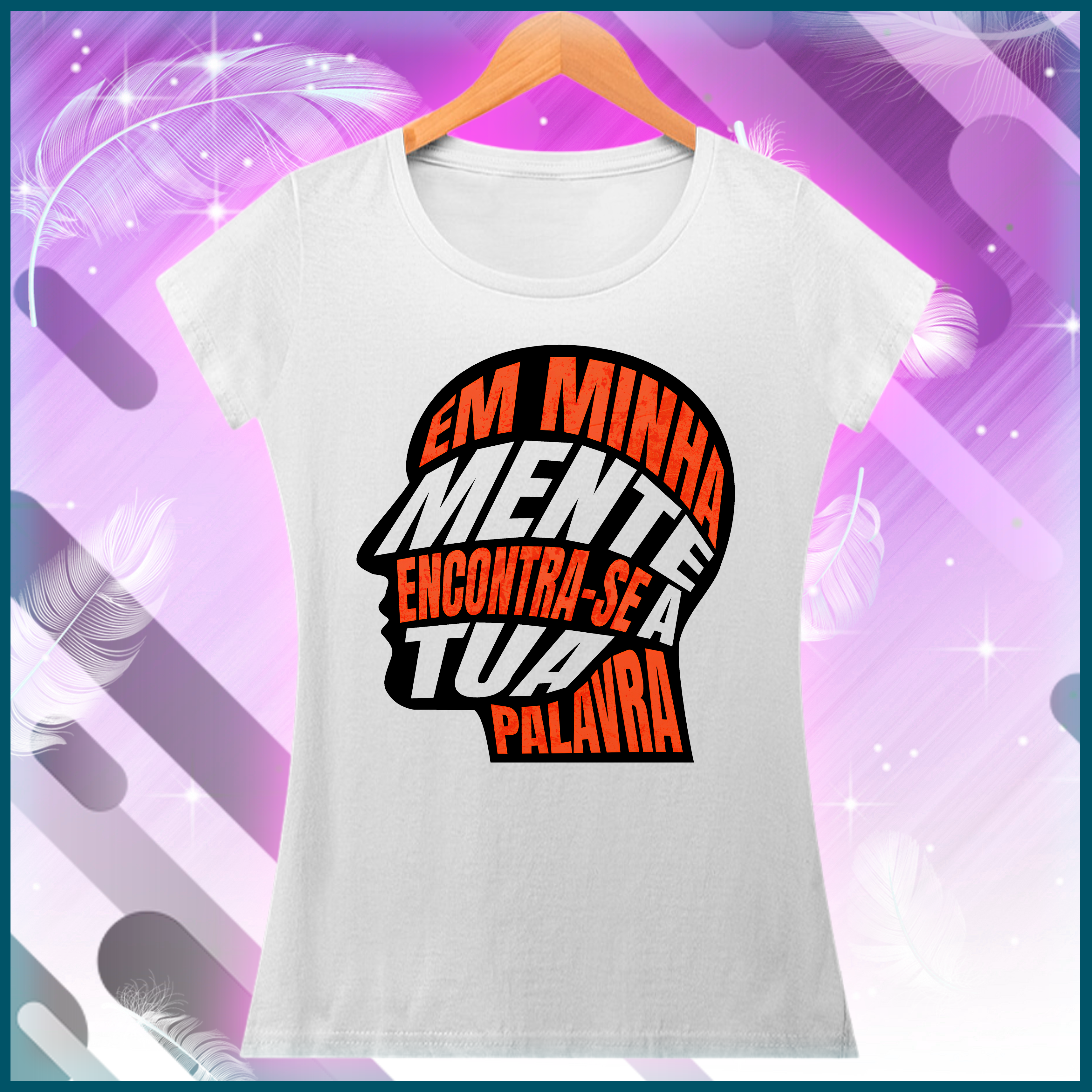 Nome do produto: Baby look - Em minha mente encontra-se a tua palavra