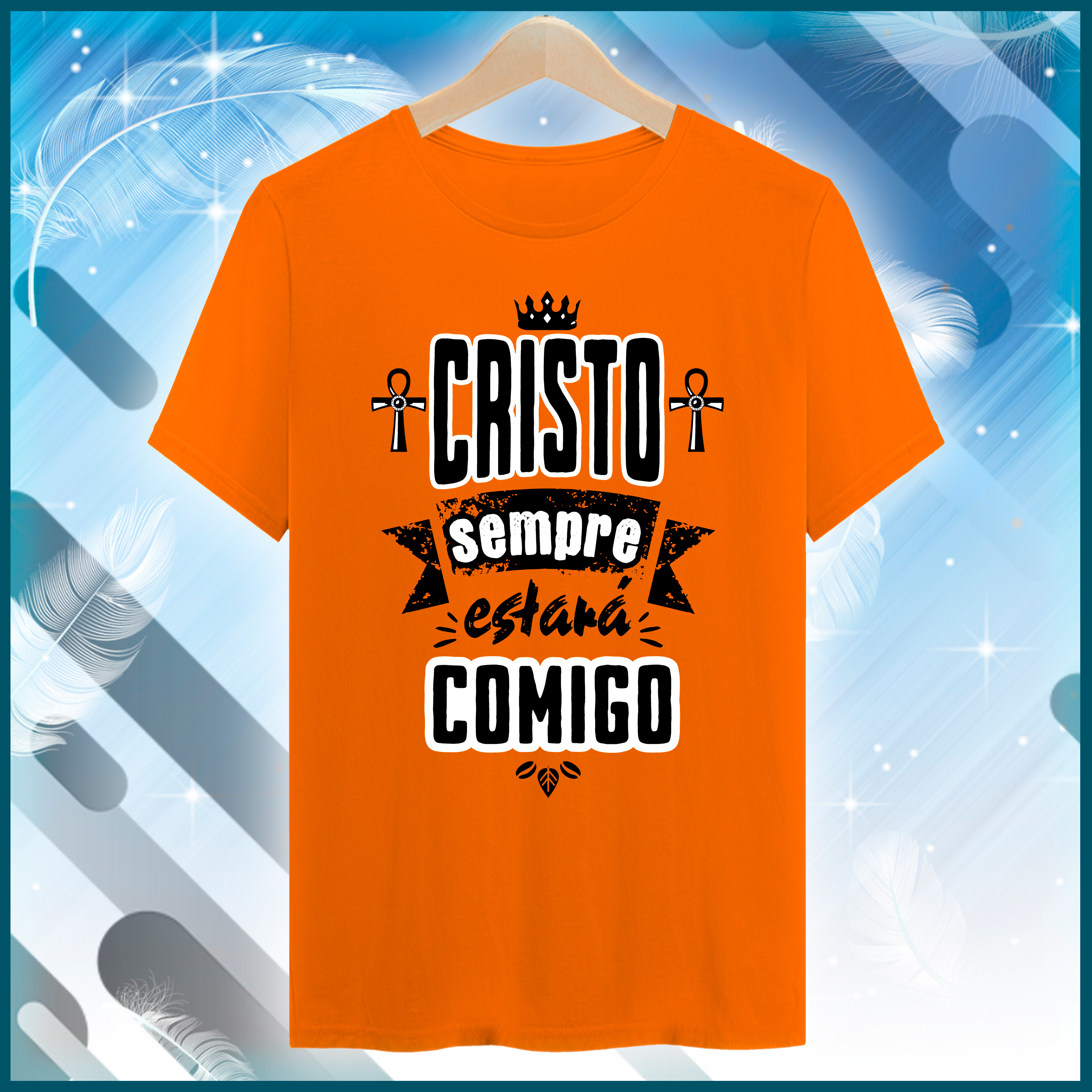 Nome do produto: Camiseta - Cristo sempre estará comigo