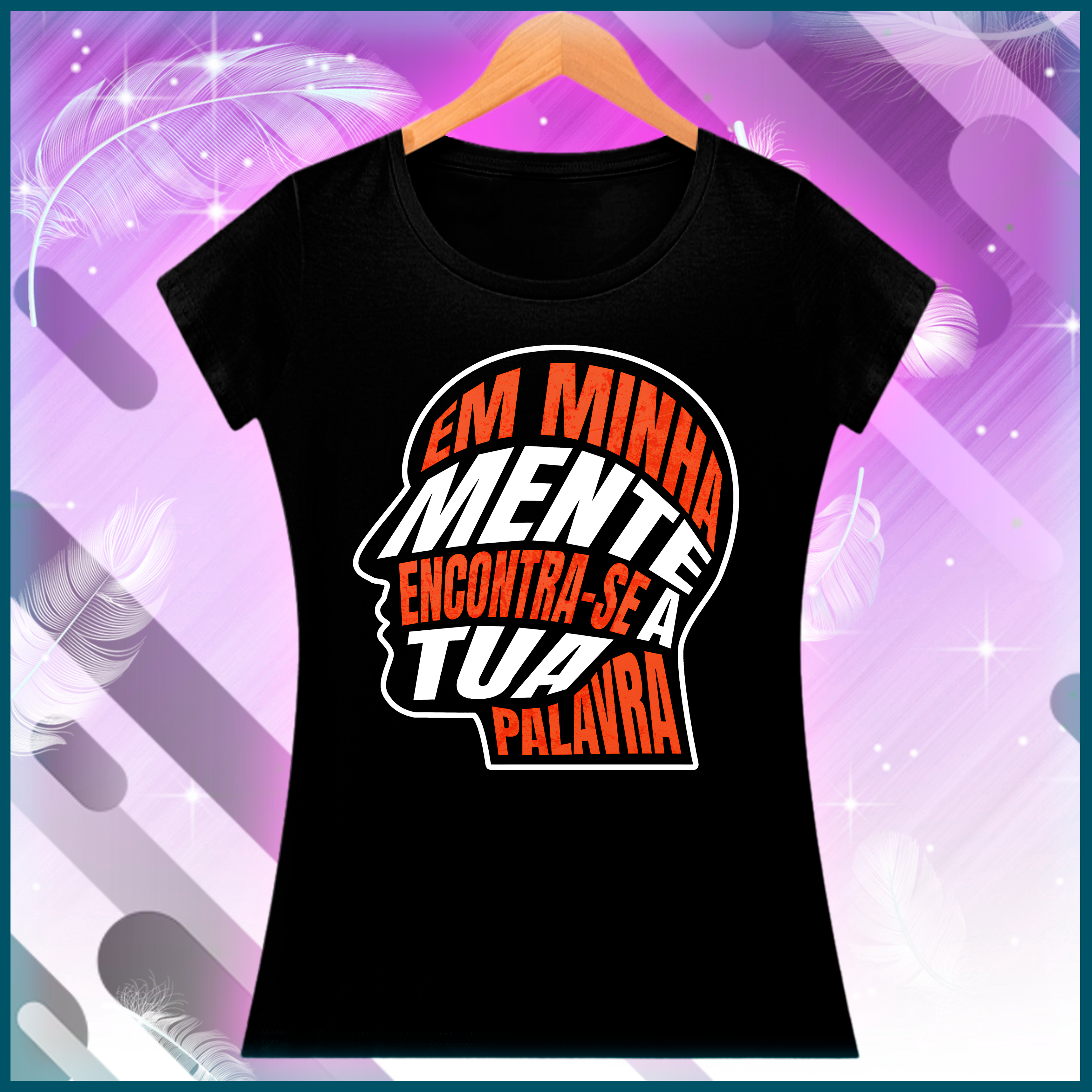 Nome do produto: Baby look - Em minha mente encontra-se a tua palavra