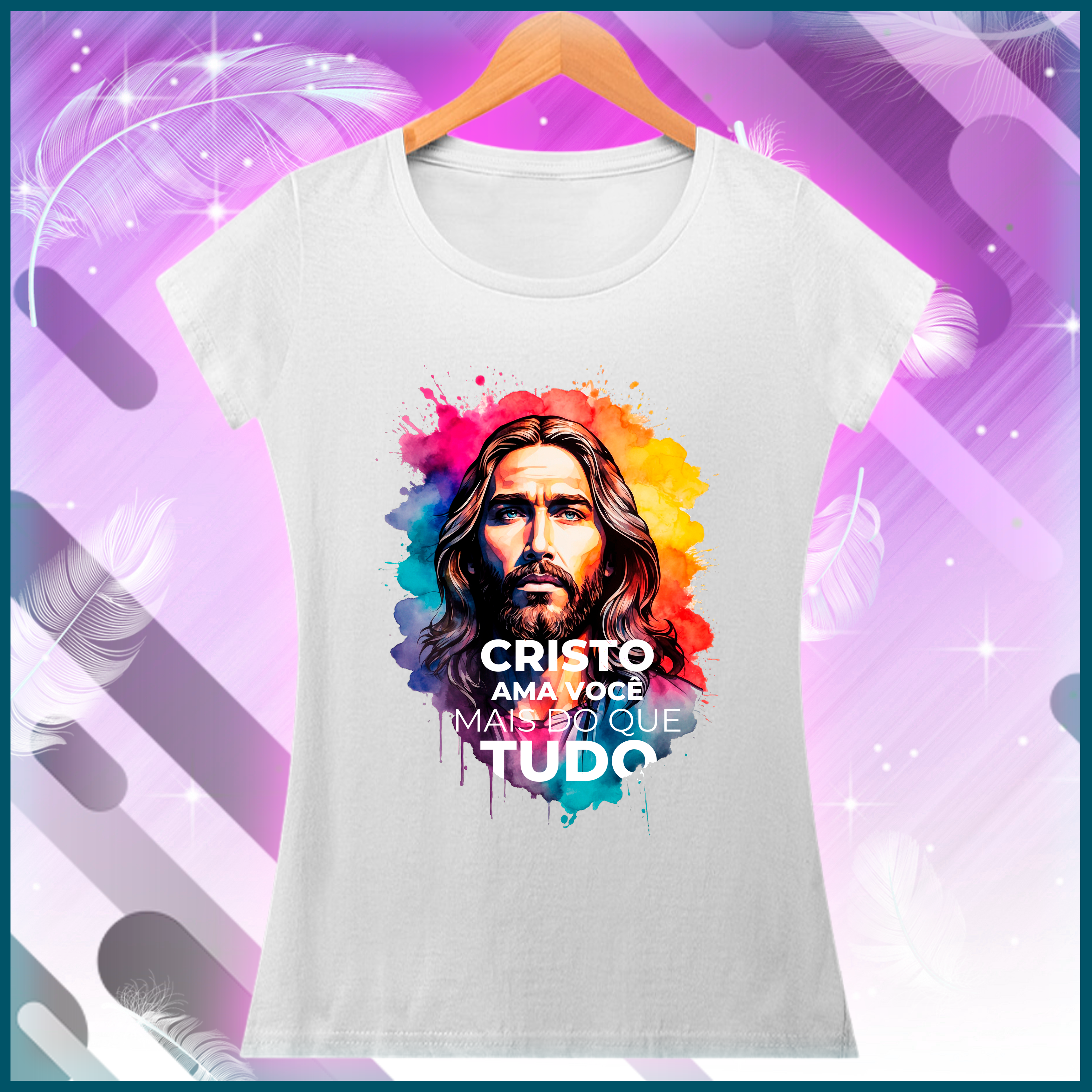 Nome do produto: Baby look - Cristo ama você