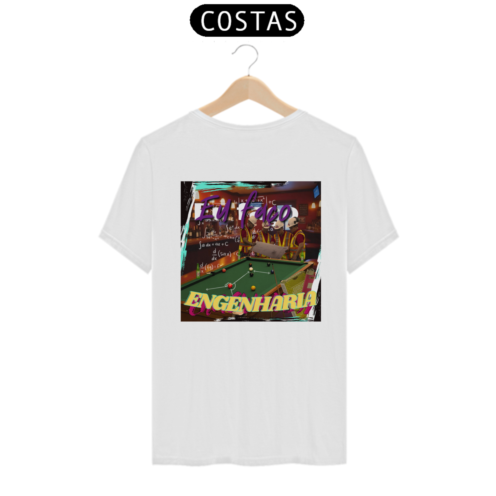 Nome do produto: CAMISETA PRIME - EU FAÇO ENGENHARIA (BRANCA)