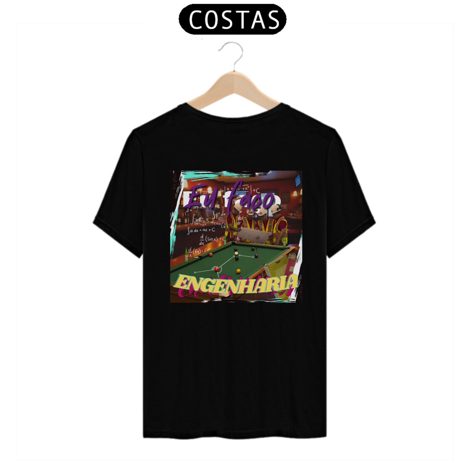 Nome do produto: CAMISETA PRIME - EU FAÇO ENGENHARIA (PRETA)