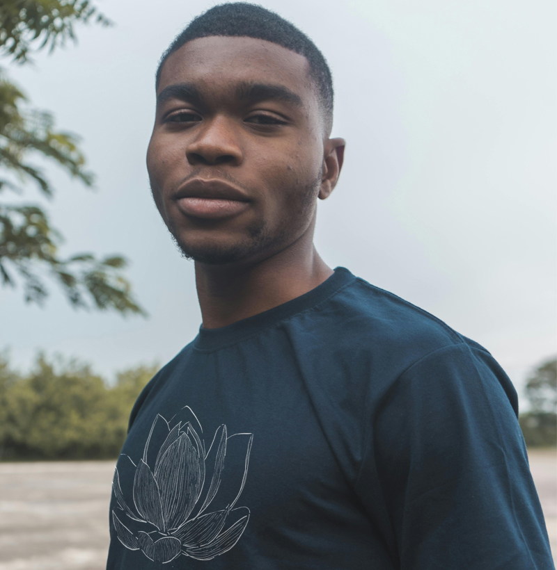 Flor de Lotus - Camiseta - Linhas Branca