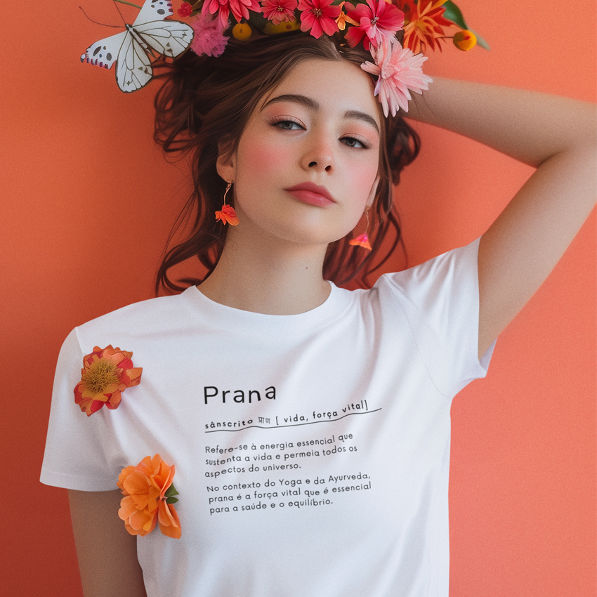 Prana Dicionário - Camiseta - Escrito Preto