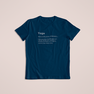 Yoga Dicionário  -  Camiseta - Escrito Branco