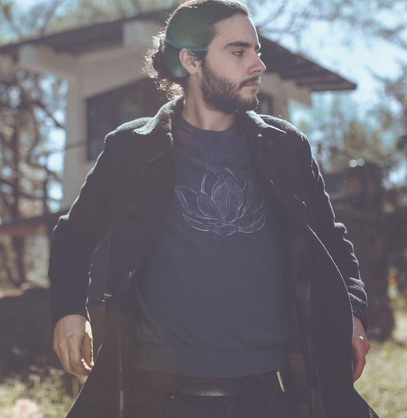 Flor de Lótus - Moletom Blusão Linha Branca