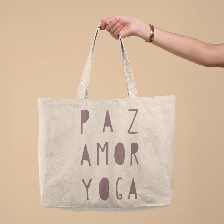 Paz, Amor e Yoga - Ecobag