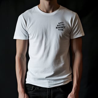 Camiseta Anti Social Rimshot Club Frente/Costas (Branca ou Cinza)