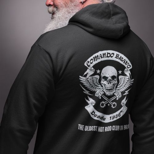 Moletom Prime com Ziper Comando Bravo - Unissex - Tributo aos Hot Rods