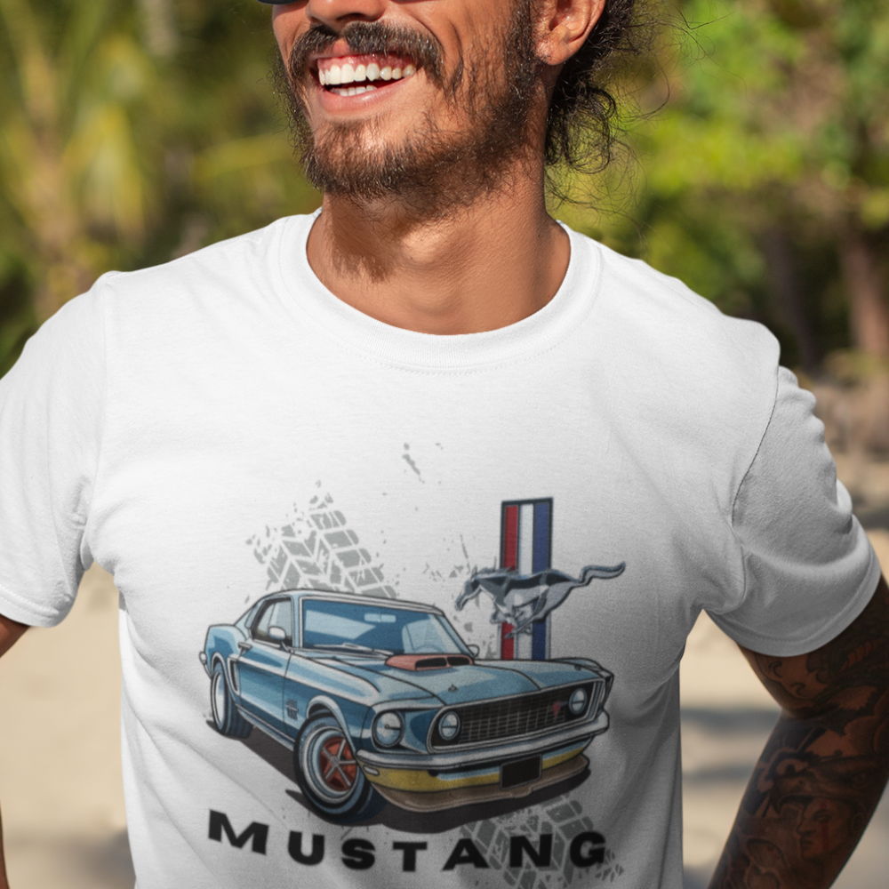 Camiseta Mustang  Desenho Tributo – Ícone que Marcou Gerações - Unissex