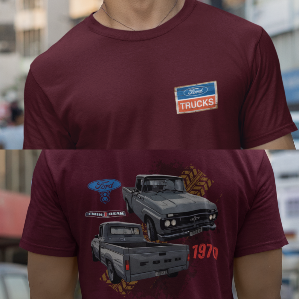 Nome do produto: Camiseta Quality Ford F100 1970 Custom – Pickup Clássica e Iponente