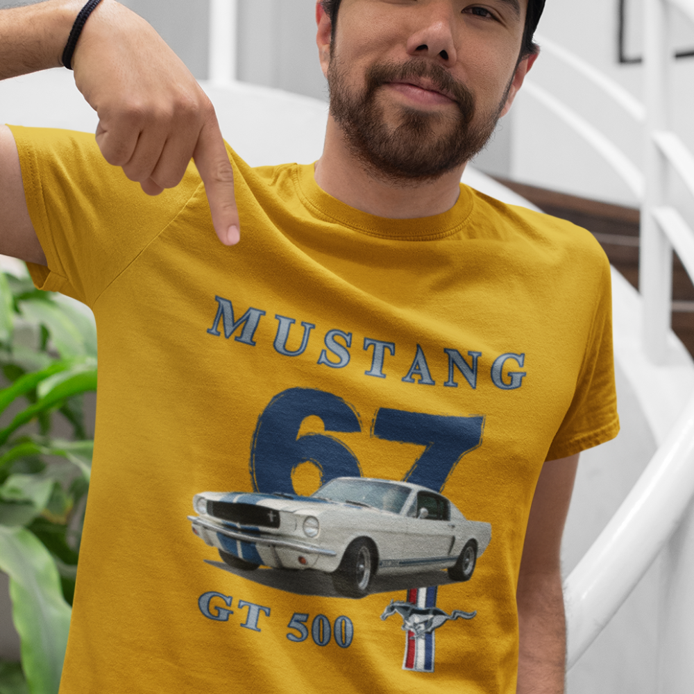 Camiseta Quality Mustang GT500 1967 Unissex - A Lenda Sobre Rodas