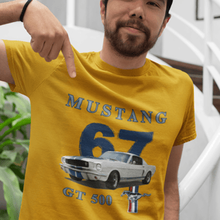 Camiseta Quality Mustang GT500 1967 Unissex - A Lenda Sobre Rodas