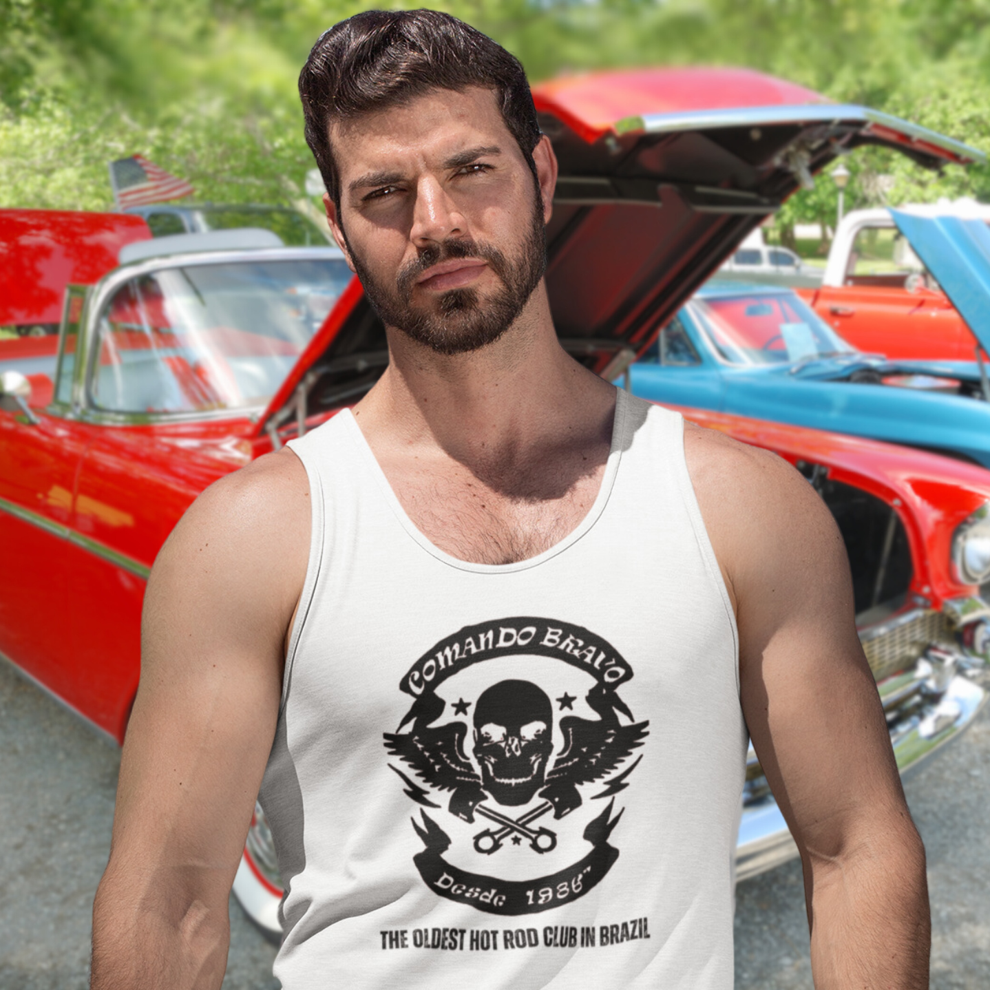 Camiseta Quality Regata Masculina Estampa Comando Bravo Alternativa - Masculina