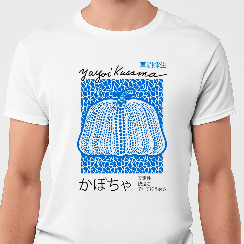 Camiseta Yayoi Kusama Azul - Jazzu®