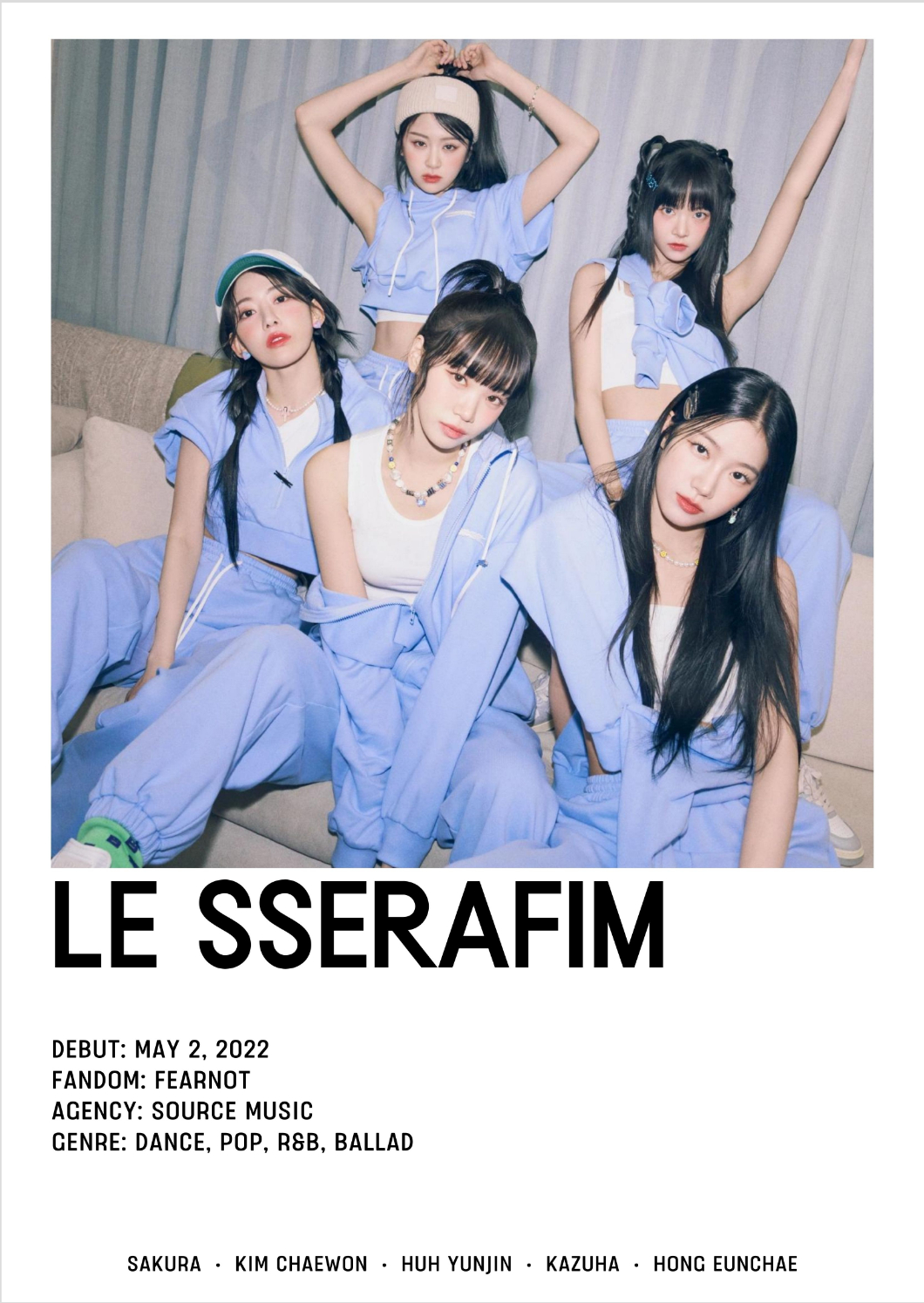 Nome do produto: POSTER LE SSERAFIM