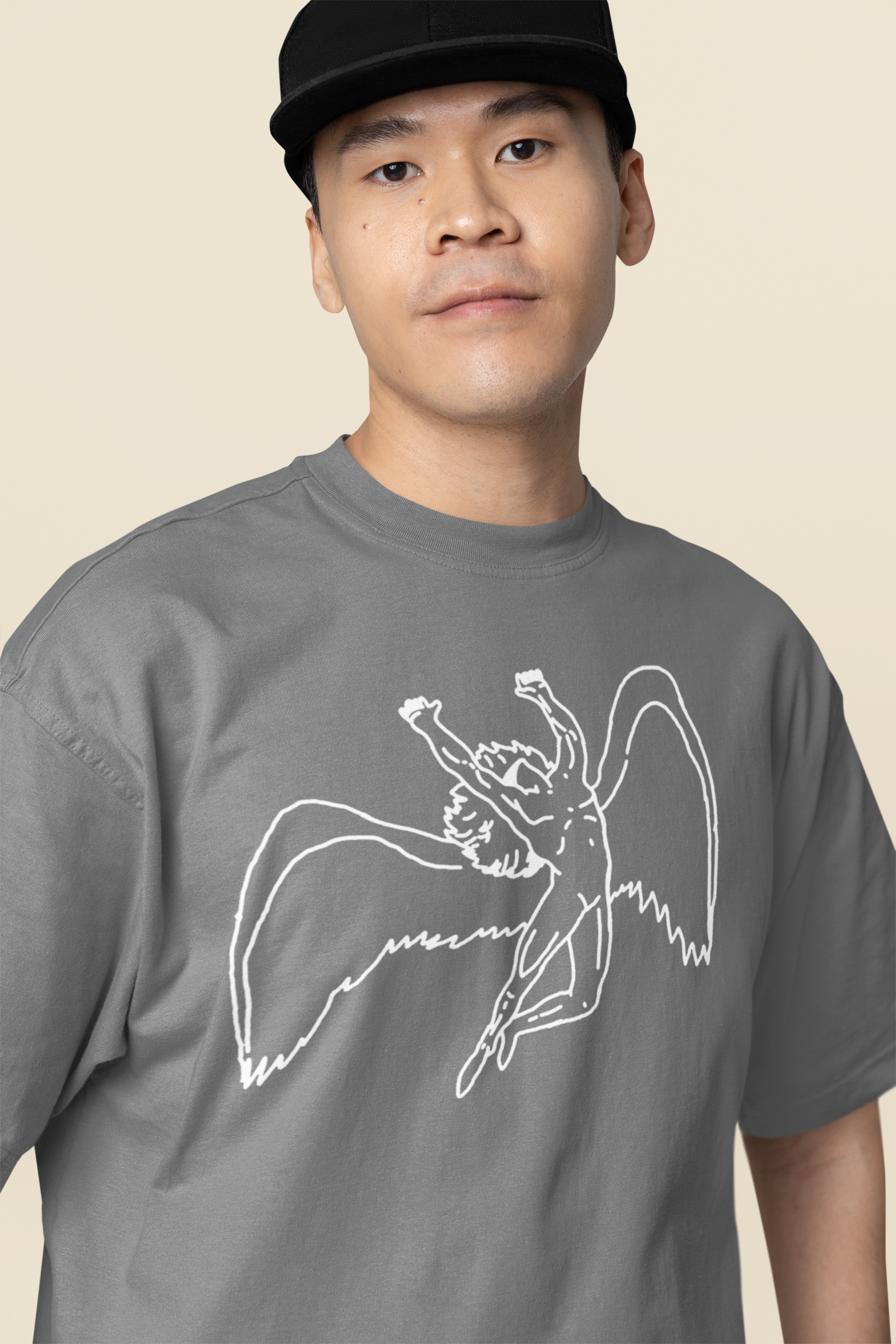 Nome do produto: Camiseta Estonada Anjo Zeppelin