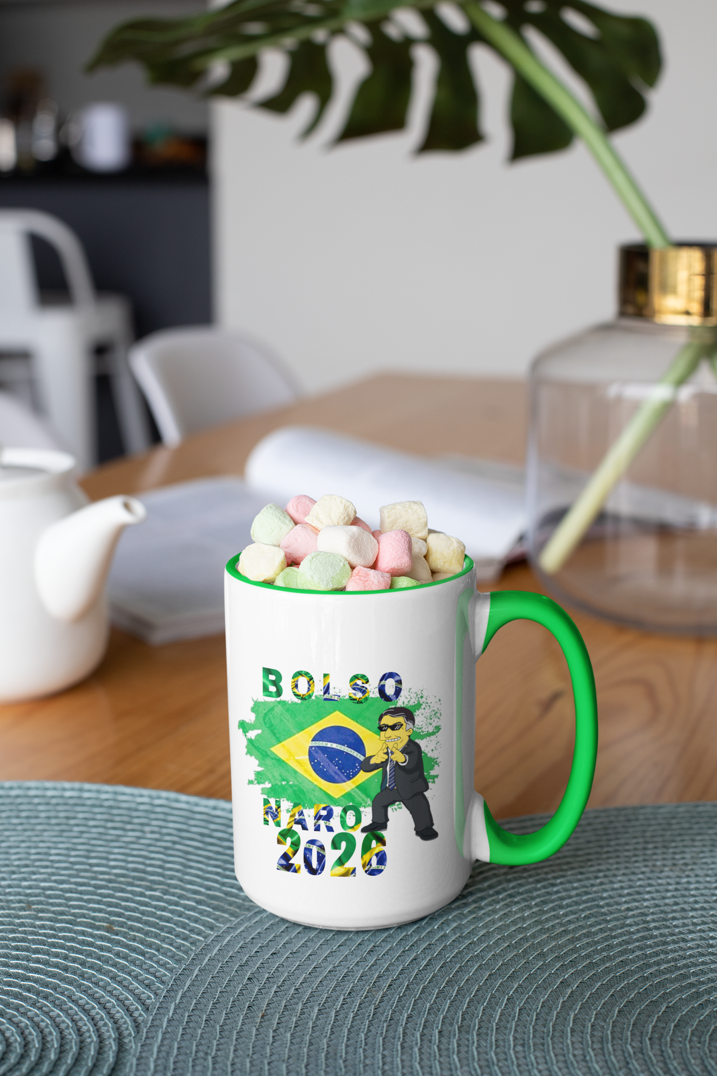 Nome do produto: Caneca Bolsonaro Verde e amarelo