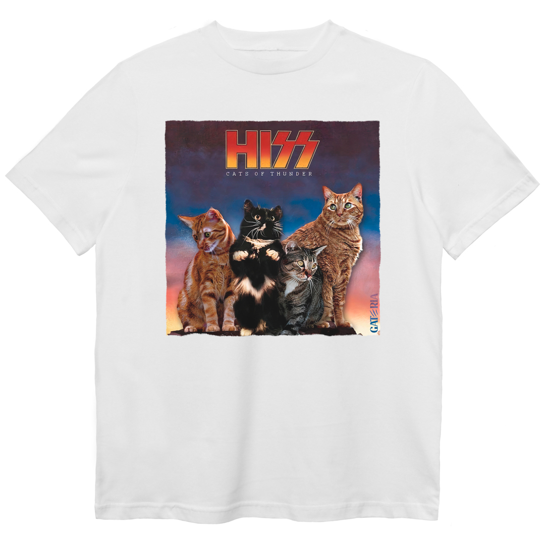 Nome do produto: Camiseta Kiss - Cats Of Thunder - Branco