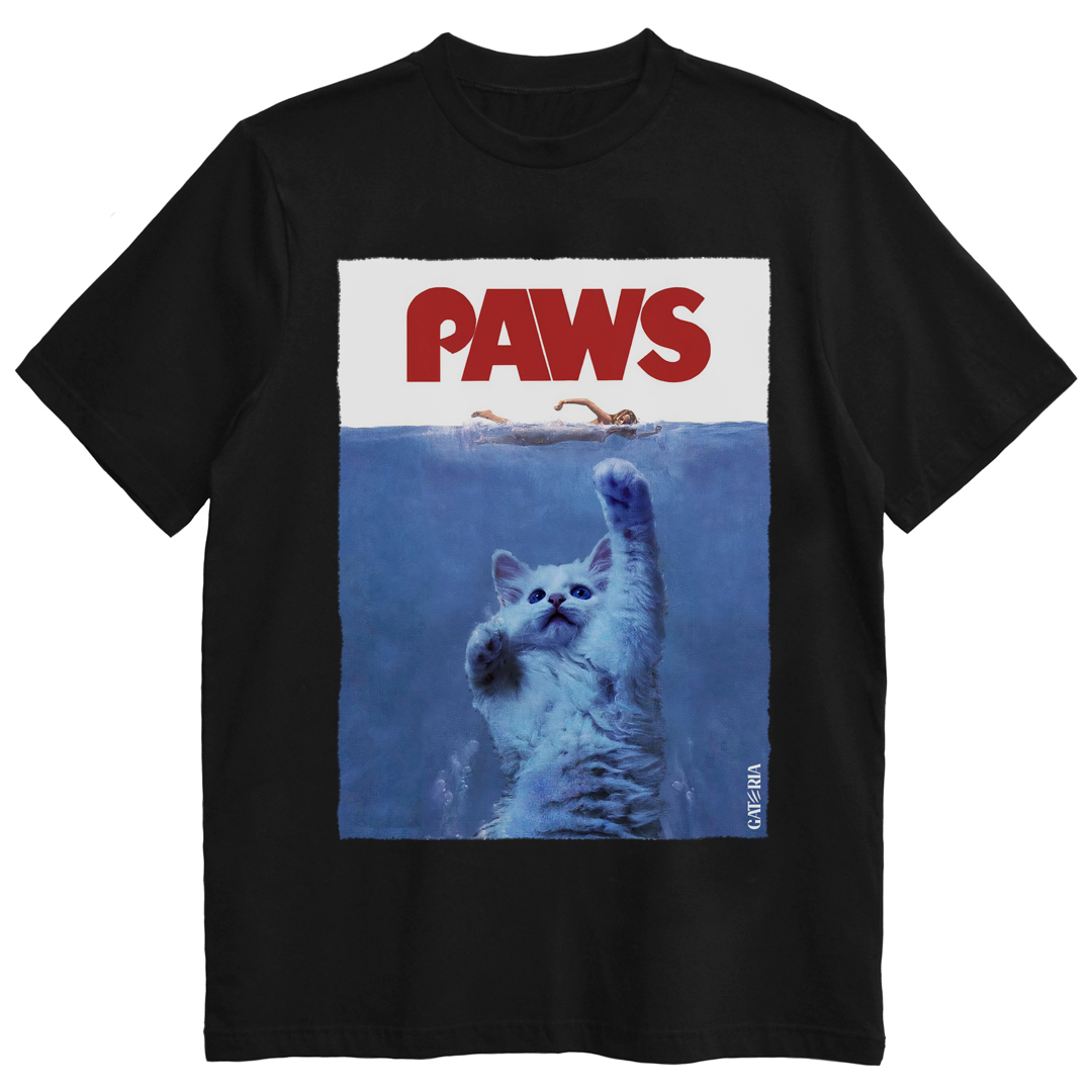 Nome do produto: Camiseta Tubarão - Paws - Preto