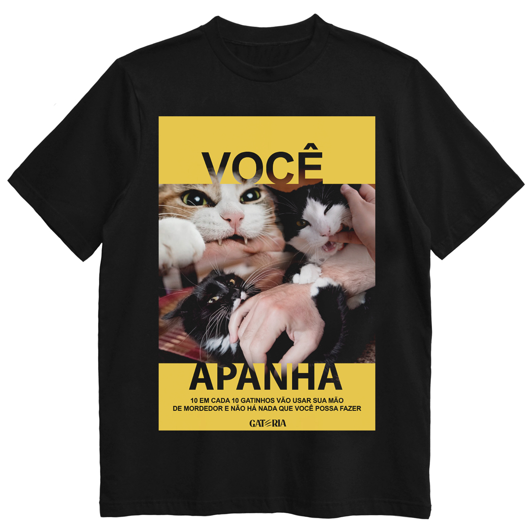 Nome do produto: Camiseta Você Apanha - Preto