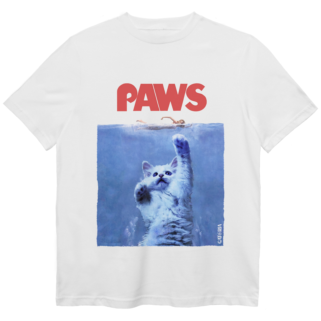 Nome do produto: Camiseta Tubarão - Paws - Branca