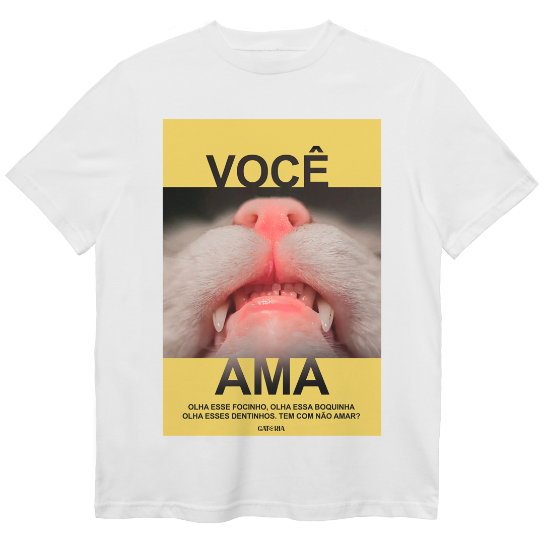 Nome do produto: Camiseta Você Ama - Branco