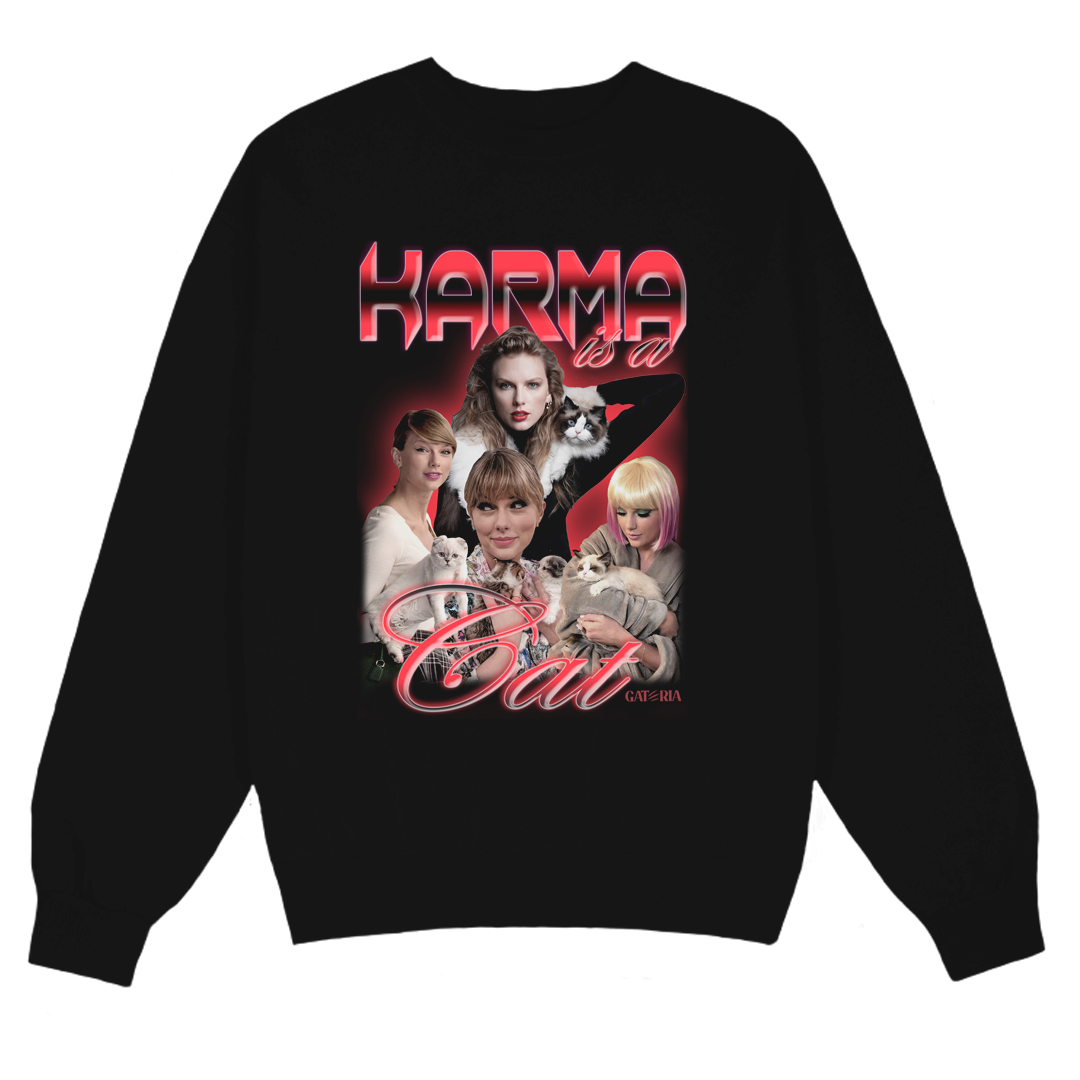 Nome do produto: Moletom Taylor Swift - Karma Is A Cat 