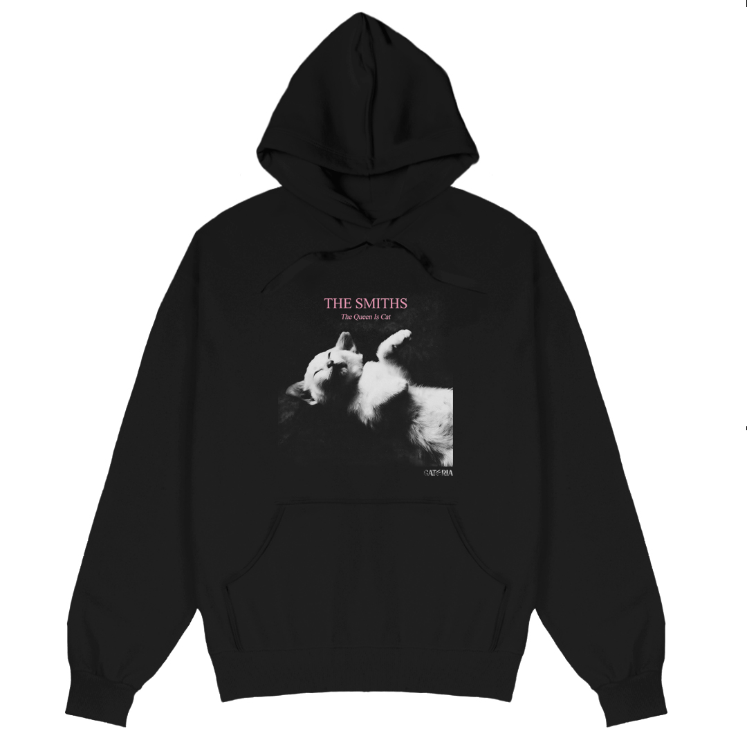 Nome do produto: Moletom Canguru The Smiths - The Queen Is Cat - Preto